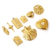 Picture of Eco-friendly PVD Vacuum Plating 304 Stainless Steel Charms 18K Real Gold Plated