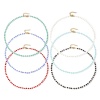 Picture of 18K Real Gold Plated Beaded Chain Choker Necklace, 304 Stainless Steel & Quartz Crystal 38cm(15") + 3cm(1.2"), For Women, Faceted, Exquisite Gift, Eco-friendly PVD Vacuum Plating