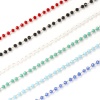 Picture of 18K Real Gold Plated Beaded Chain Choker Necklace, 304 Stainless Steel & Quartz Crystal 38cm(15") + 3cm(1.2"), For Women, Faceted, Exquisite Gift, Eco-friendly PVD Vacuum Plating