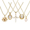 Bild von 18K Real Gold Plated Pendant Charm Necklace, Brass For Women, White Dainty Gift, Eco-friendly, 1 Piece