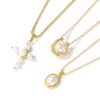 Bild von 18K Real Gold Plated Pendant Charm Necklace, Brass For Women, White Dainty Gift, Eco-friendly, 1 Piece
