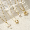 Bild von 18K Real Gold Plated Pendant Charm Necklace, Brass For Women, White Dainty Gift, Eco-friendly, 1 Piece