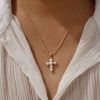 Bild von 18K Real Gold Plated Pendant Charm Necklace, Brass For Women, White Dainty Gift, Eco-friendly, 1 Piece