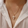 Bild von 18K Real Gold Plated Pendant Charm Necklace, Brass For Women, White Dainty Gift, Eco-friendly, 1 Piece