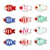 Bild von Eco-friendly 304 Stainless Steel Enamelled Sequins Charms Multicolor Fish Animal Double-sided Enamel 10mm x 6mm