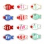 Immagine di 5 Pz Ecologico 304 Acciaio Inossidabile Sequins Smaltati Ciondoli Multicolore Pesce Smalto a Doppia Faccia 10mm x 6mm
