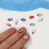 Bild von Eco-friendly 304 Stainless Steel Enamelled Sequins Charms Multicolor Fish Animal Double-sided Enamel 10mm x 6mm