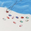 Bild von Eco-friendly 304 Stainless Steel Enamelled Sequins Charms Multicolor Fish Animal Double-sided Enamel 10mm x 6mm