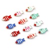 Bild von Eco-friendly 304 Stainless Steel Enamelled Sequins Charms Multicolor Fish Animal Double-sided Enamel 10mm x 6mm