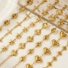Picture of Eco-friendly PVD Vacuum Plating Stylish 18K Real Gold Plated 304 Stainless Steel Handmade Link Chain Bracelets For Women Gift 16cm(6.3") long