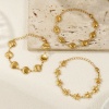 Picture of Eco-friendly PVD Vacuum Plating Stylish 18K Real Gold Plated 304 Stainless Steel Handmade Link Chain Bracelets For Women Gift 16cm(6.3") long