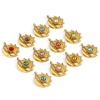 Picture of Eco-friendly PVD Vacuum Plating 304 Stainless Steel Birthstone Charms 18K Gold Plated Sun And Moon Face 19mm x 16mm