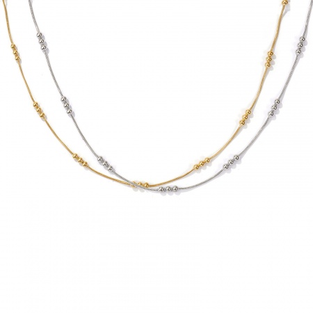 Multicolor Snake Chain Necklace, 304 Stainless Steel 40cm(15.7") + 5cm(2"), For Women, Minimalist Exquisite Gift, Eco-friendly