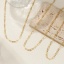 Immagine di 1 Pz Ottone Squisito Catena a Graffetta Collana Placcato Oro 18K