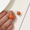 Picture of 2 PCs Eco-friendly Brass Sport Charms Real Gold Plated Orange Enamel Basketball 3D 16mm x 11mm
