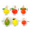 Picture of Eco-friendly Brass Charms 18K Real Gold Plated Enamel Lemon Fruit 3D