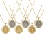 Picture of 18K Real Gold Plated Ball Chain St. Benedict Medal Pendant Charm Necklace, Brass 45cm(17.7") + 5cm(2"), For Women, Double-sided Rotatable, Exquisite Religious Eco-friendly