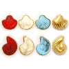 Picture of 1 Piece Eco-friendly PVD Vacuum Plating 304 Stainless Steel Pendants 18K Real Gold Plated With Resin Cabochons