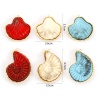 Picture of 1 Piece Eco-friendly PVD Vacuum Plating 304 Stainless Steel Pendants 18K Real Gold Plated With Resin Cabochons