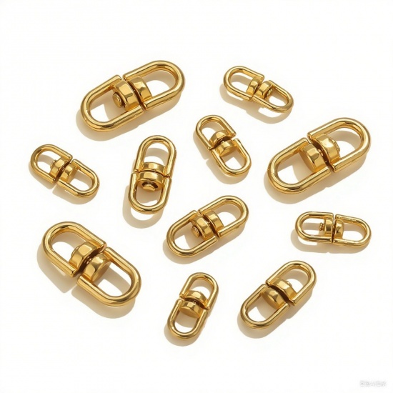Изображение Eco-friendly 304 Stainless Steel Connectors Clasp For DIY Jewelry Making Multicolor Rotatable