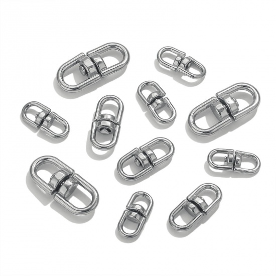 Изображение Eco-friendly 304 Stainless Steel Connectors Clasp For DIY Jewelry Making Multicolor Rotatable