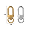 Picture of Eco-friendly 304 Stainless Steel Bolt Spring Ring Clasps Multicolor Rotatable 3.6cm x 1.4cm
