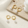 Picture of Eco-friendly Dainty Exquisite 18K Real Gold Plated White Brass Acrylic Imitation Pearl Earrings For Women Gift