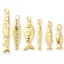 Picture of Eco-friendly Brass Ocean Jewelry Charms 18K Real Gold Plated Fish Animal 3D