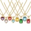 Picture of 18K Real Gold Plated Box Chain Pendant Charm Necklace, Brass & Glass 45cm(17.7") + 5cm(2"), For Women, Enamel Minimalist Exquisite Gift, Eco-friendly