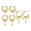Bild von Umweltfreundlich Minimalistisch Exquisit 18K Echtgold plattiert Messing Tropfen Hoop Ohrringe Für Frauen Geschenk