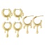 Immagine di 1 Paio Ecologico Minimalista Squisito 18K Vero Oro Placcato Ottone Goccia Orecchini Circolari Per Donne Regalo