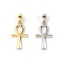 Immagine di 2 Pz Ecologico Ottone Religione Ciondoli Pendenti Vero Oro Placcato Croce Egiziana Filigrana 28mm x 13mm