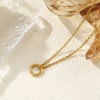 Picture of Wholesale With Spring Ring Clasp Link Chain Charm Holder Necklace, 18K Real Gold Plated 304 Stainless Steel, Eco-friendly PVD Vacuum Plating Exquisite Minimalist Gift Jewelry For Retailer
