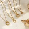 Picture of Wholesale With Spring Ring Clasp Link Chain Charm Holder Necklace, 18K Real Gold Plated 304 Stainless Steel, Eco-friendly PVD Vacuum Plating Exquisite Minimalist Gift Jewelry For Retailer