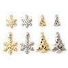 Picture of Brass & Cubic Zirconia Christmas Charms Multicolor