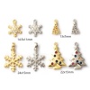 Picture of Brass & Cubic Zirconia Christmas Charms Multicolor
