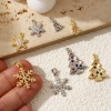 Picture of Brass & Cubic Zirconia Christmas Charms Multicolor