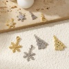 Picture of Brass & Cubic Zirconia Christmas Charms Multicolor