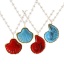 Image de Collier à Breloques Plaqué Or Véritable 18K en 304 Acier Inoxydable & Résine Pour Femmes, Chaîne Perlée 45cm, 3D, Bijoux d'Océan Élégant Cadeau, Revêtement sous Vide PVD Respectueux de l'Environnement, 1 Pièce