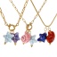 Imagen de 18K Real Gold Plated Pendant Charm Necklace, 304 Stainless Steel & Ceramic For Women, 3D, Ocean Jewelry Sweet & Cute Gift, Eco-friendly PVD Vacuum Plating