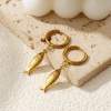 Bild von Eco-friendly PVD Vacuum Plating Stylish Ocean Jewelry 18K Gold Plated 304 Stainless Steel Fish Animal 3D Hoop Earrings For Women Gift