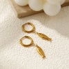Bild von Eco-friendly PVD Vacuum Plating Stylish Ocean Jewelry 18K Gold Plated 304 Stainless Steel Fish Animal 3D Hoop Earrings For Women Gift