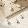 Bild von Vakuumbeschichtung 304 Edelstahl & Acryl Charms Vergoldet Bunt Tropfen Imitat Perle 16mm x 8mm
