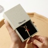 Image de 1 Pièce Boîte-Cadeau à Bijoux à Tiroir Coulissant en Papier Carré Crème 8cm x 8cm x 3.6cm