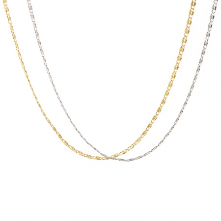Real Gold Plated Scroll Chain Necklace, Brass 40cm(15.7") + 5cm(2"), For Women, Minimalist Exquisite Gift, Eco-friendly