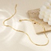 Image de 1 Pièce Colliers Plaqué Or Véritable en Laiton Pour Femmes, Chaînes 40cm + 5cm, Exquis Minimaliste Cadeau, Respectueux de la Nature