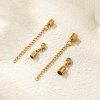 Image de 2 Kits avec Fermoir Mousqueton et Chaîne d'Extension Embouts pour Cordons en 304 Acier Inoxydable Revêtement sous Vide PVD Respectueux de l'Environnement Plaqué Or Véritable 18K