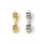Immagine di 2 Pz Ecologico Ottone Sport Pendenti Charms Connettori Vero Oro Placcato Dumbbell Lettere " Super " 3D 19.5mm x 5mm