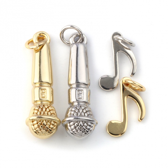 Picture of Eco-friendly Brass Music Charms Real Gold Plated