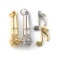 Image de 2 Pcs Breloques Musique Respectueux de la Nature en Laiton Plaqué Or Véritable